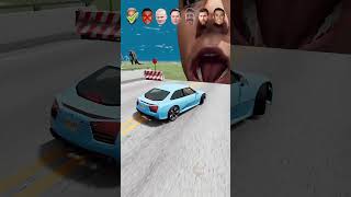 🚘CR7 vs Messi vs Elon Mush vs MrBeast Break Test ⚽ BeamngDrive shorts [upl. by Zacks]