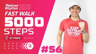 5000 STEPS FAST amp FUN WALK in 37 Mins • 150 BPM • Walking Workout 56 • Keoni Tamayo [upl. by Dracir]