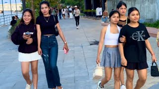 Phnom Penh City Walking Tour 4K  Walk Relaxing at Koh Norea  Cambodia Tourism 2024 [upl. by Latyrc]