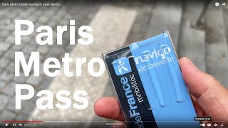 Paris Metro public transport pass Navigo [upl. by Norihs539]