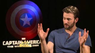 Chris Evans interview Captain America The Winter Soldier [upl. by Atinniuq]