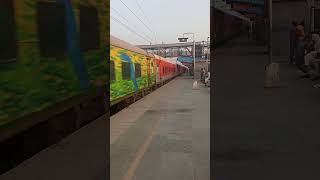 12723 TELANGANA EXPRESS   comment the station of this video train highspeedtrain stations [upl. by Neelyahs]