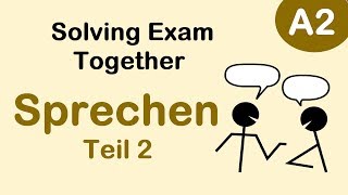 Solving Exam Together  A2 Sprechen  Teil 2  Desi Learn German  UrduHindi [upl. by Attennaej]