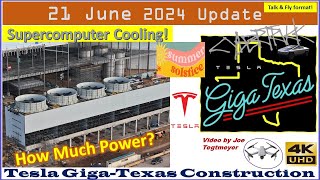 Solstice Day Power Need for Supercomputer Cluster Revealed 21 June 2024 Giga Texas Update0735AM [upl. by Aznola]