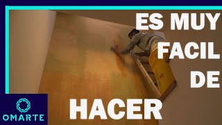 ✅Cómo hacer ESTUCO VENECIANO imitación CHAPILLA DE MADERA  paso a paso  DIY [upl. by Tamer]