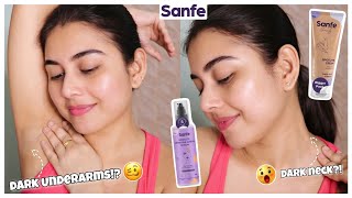 Get rid of dark neck and dark underarms with Sanfe Spotlite Cream and Spotlite Sensitive Areas Serum [upl. by Ilegna]