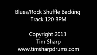 BluesRock Shuffle Backing track 120BPM Drumless playalong [upl. by Soll364]