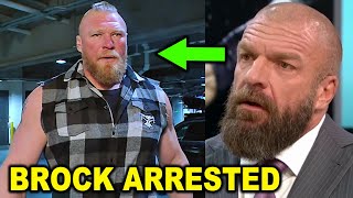 Brock Lesnar Arrested by Police After Vince McMahon Allegations as Triple H is Upset  WWE News 2024 [upl. by Odraboel856]