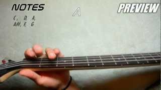 How to Play Locked Out of Heaven  Bruno Mars BASS tutorial chords [upl. by Joelle]