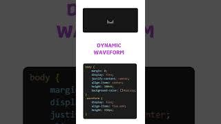 Dynamic WaveForm Animation  Html Css JavaScript cssanimation coding programming cssjavascript [upl. by Pyle]