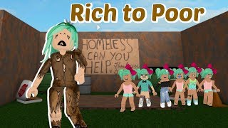 Bloxburg Mom of 6 kids Rich to Poor Homeless Sad Roblox Story [upl. by Fasa488]