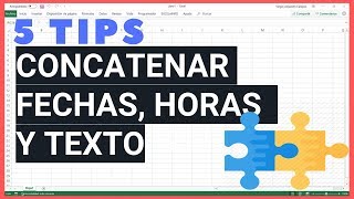 5 Tips para concatenar fechas textos y formatos personalizados en Excel EXCELeINFO [upl. by Drexler619]