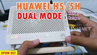 Setting ONT Huawei HG8245H5 PPPoE dan Hotspot Voucheran via EPON OLT [upl. by Wunder101]