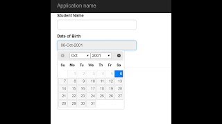 DatePicker in AspNet MVC using JQuery [upl. by Enirbas]