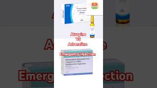 Atropine vs adrenaline emergency injection pharmacology shorts medicine medicalstudent [upl. by Reivax]