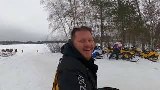 Northwoods Snowmobiling Trail Riding across Northern Wisconsin [upl. by Katzen658]