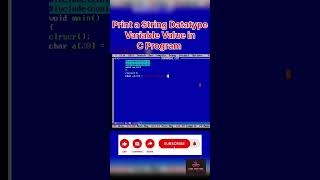 Print a String DataType Variable Value in C  Code Crafters  Basic Program shorts ytshorts [upl. by Elison]