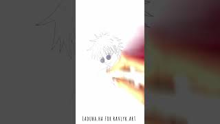 🔥💥Tutorial to Master Drawing 🎥 Satoru Gojo from Jujutsu Kaisen🎯shorts drawing RavlykArt [upl. by Nnylg]