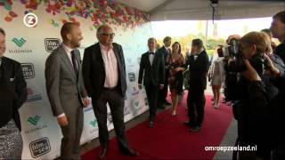 Gasten op de rode loper bij opening Film by the Sea 2014 [upl. by Munster]