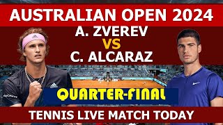 Carlos Alcaraz vs Alexandar Zverev  Australian Open 2024 [upl. by Ailime]