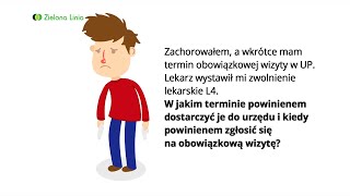 Termin obowiązkowej wizyty w urzędzie pracy a zwolnienie lekarskie L4 [upl. by Enneibaf]