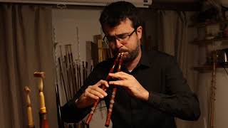 Ancient Greek Double Pipes  The Frogs composed and played on the Louvre Aulos by Callum Armstrong [upl. by Eislehc]