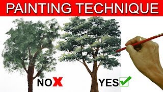 Dos and Dont on Painting a Tree in Acrylic by JM Lisondra [upl. by Vogeley873]