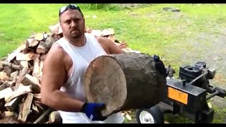 🔥 DIY Firewood Splitting With A Gas Powered Hydraulic Wood Splitter [upl. by Rhea498]