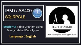 Binary Data Types  sqlrpgle in as400  sqlrpgle in ibmi  sqlrpgle  ibmi training  Sharmit [upl. by Simmonds]