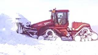 Case IH 535 QuadTrac Pushing Snow [upl. by Adaven]