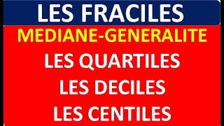 Généralisation de la médiane Statistique descriptive [upl. by Sidonius61]