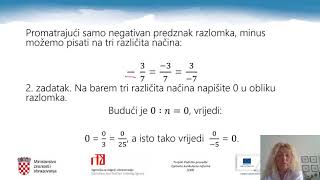 Matematika 7r OŠ  Skup racionalnih brojeva [upl. by Yrod]