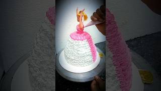 White Pink Colour Theme Doll Cake Design Ideas 🍰🥀🔪😋 trending cake viralshort youtubeshorts [upl. by Aihsekin]