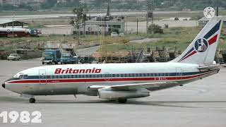 Britannia Airways Boeing 737200 Fleet History 19681994 [upl. by Arimak658]