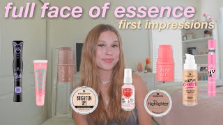 FULL FACE OF ESSENCE  affordable makeup brand review [upl. by Namreg]