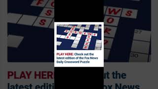 PLAY HERECheck out the latest edition of the Fox News Daily Crossword Puzzle [upl. by Ahsinrat]