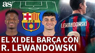 El XI de futuro del BARÇA de FATI y PEDRI junto a RAPHINHA LEWANDOWSKI y DEMBÉLÉ  AS [upl. by Lawford]