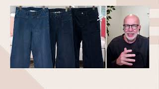 Denim Co Easy Stretch Wide Leg Jeans w Seam Details on QVC [upl. by Haldis250]