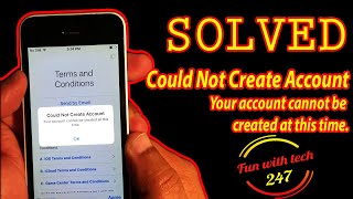 Could Not Create Account Your Account Cannot Be Created at this time iOS 10 Devices [upl. by Fauver938]