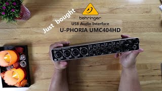 Unboxing and setup Behringer Uphoria UMC404HD [upl. by Ecneps]