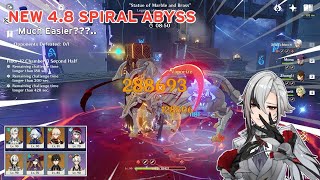 C1R1 NEUVILLETTE FT C0 ARLECCHINO VS NEW 48 SPIRAL ABYSS  GENSHIN IMPACT [upl. by Lefty914]