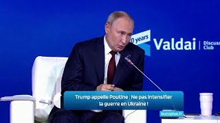 Trump appelle Poutine  Ne pas intensifier la guerre en Ukraine [upl. by Isyed742]