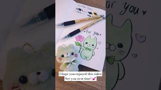 Kuretake Bimoji Fude brushpen review and timelapse drawing kuretake00 [upl. by Aihk]