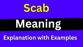 Scab Meaning [upl. by Anul]