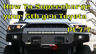 HOW TO INSTALL A MAGNUSON Supercharger in your 5th gen Toyota in your driveway Part 77 [upl. by Deeann]