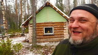 I live alone in a cozy log cabin winter has come [upl. by Denver]