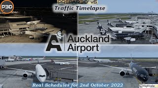 Prepar3D V53 Real Timelapse Auckland Airport AKLNZAA 2nd October 2022 Reuploaded [upl. by Ait797]