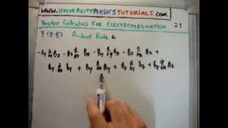 Vector Calculus for Electromagnetism 21  Vector Product Rule 6 [upl. by Haimarej]