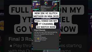 I Found a VC Glitch in NBA 2K25 [upl. by Llednov]