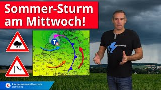 Warnung SommerSturmtief am Mittwoch [upl. by Zonnya423]